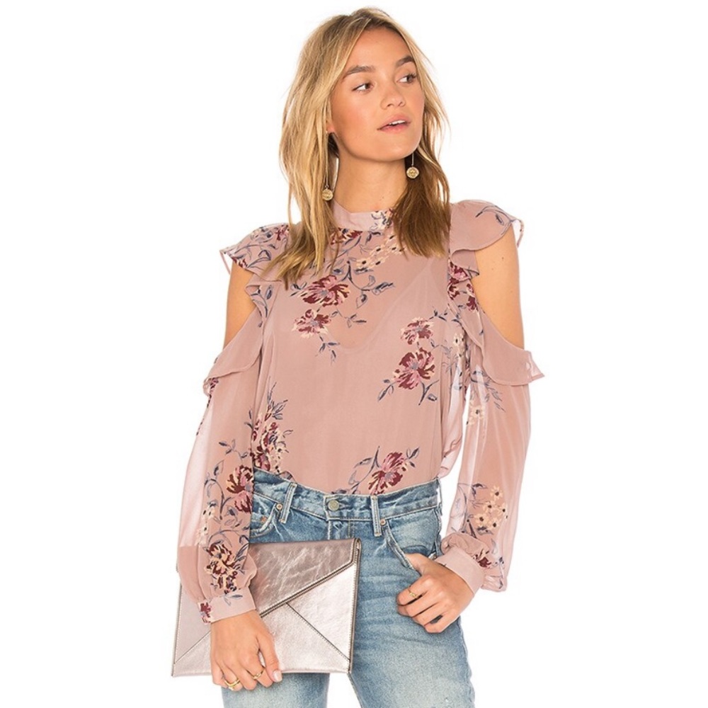 ASTR The Label Chantelle Top Mauve Floral Small S